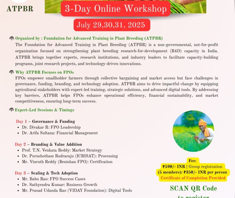 3-Day Online Workshop: Strengthen Your FPO for Long-Term Success