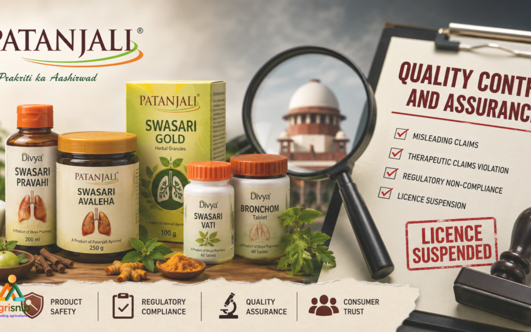 Patanjali quality control and assurance case study highlighting product quality, regulatory compliance, misleading claims, and quality management challenges.